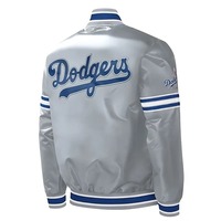 Jaket Varsity Starter Berbahan Kanvas Nilon Anti Angin dengan Nama & Nomor Tim Desain Khusus, Diisi Kapas, Berhuruf