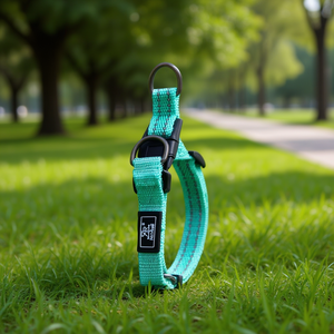 Collier pour animaux de compagnie bicolore avec bandes réfléchissantes pour les promenades en extérieur et la visibilité - Product Image 3