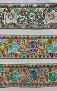 High Quality Custom Floral Embroidery Lace Trim for Wedding Dresses for Garment <b>Decoration</b> - Product Image 2