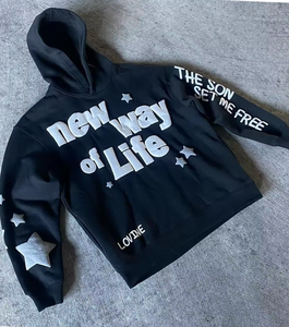 เสื้อฮู้ดสวมหัวโอเวอร์ไซส์อนิเมะใส่ได้ทั้งชายและหญิงโฟมโลโก้แบบกำหนดเองสำหรับ100% ขนแกะรุ่นใหญ่ระบายอากาศได้ดีสำหรับฤดูหนาว - Product Image 6