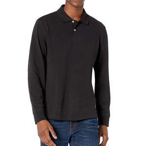 Polo de diseño Popular para hombre, Polo de manga larga transpirable cómodo de alta calidad para hombre - Product Image 3