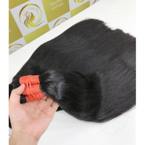 100% Extensions de cheveux humains vietnamiens droits naturels couleur brune extrémités épaisses Double qualité couleur foncée faite sur commande - Product Image 4