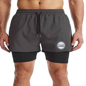 Lot de 2 shorts de course pour hommes 5 "Short de sport à séchage rapide avec poches zippées Short de course pour hommes - Product Image 2