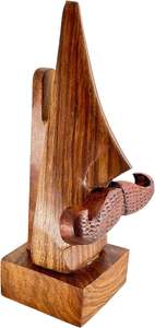 Porte-lunettes en bois fabriqué à la main porte-lunettes de soleil classique en forme de nez support de lunettes présentoir, spectacle - Product Image 3