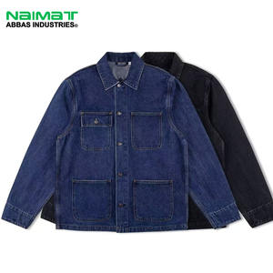 Chaqueta de Trabajo de Mezclilla de Algodón Grueso para Hombre, Estilo Informal, Manga Larga, Cierre de Botones, para Uso Diario - Product Image 2