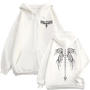 เสื้อฮู้ดผู้ชายแฟชั่นลายพิมพ์ฤดูใบไม้ร่วง ผ้าฝ้ายแท้ เป็นมิตรกับสิ่งแวดล้อม ทรงปกติ สไตล์ลำลอง แจ็คเก็ตพังก์ ฮาราจูกุ ใส่ได้ทุกวัน - Product Image 5