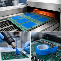 Cinta Adhesiva de PET Termoactivable 120C para Unión Temporal por Calor en Corte de Wafers, LED, PCB, Montaje SMT, OEM Personalizado