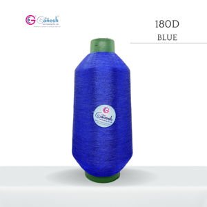 ไหมปักลายดอกไม้สีน้ำเงินเมทัลลิก 180D  ชนิดเส้นใยโพลีเอสเตอร์ลูเร็กซ์ความทนทานสูง สำหรับถักมือ รุ่น MS-ST - Product Image 1