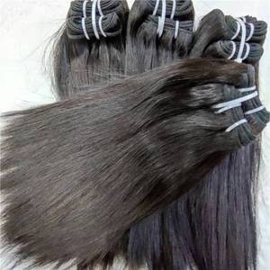 100% extensiones de cabello Remy virgen barato crudo camboyano doble dibujado rizado cutícula alineada recto onda profunda paquetes de cabello indio - Product Image 3