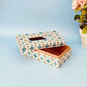 Boîte à mouchoirs imprimée en bois artisanale exclusive avec finition de surface brillante pour des idées de décoration intérieure au prix le plus bas - Product Image 4