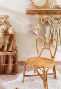 Silla de ratán para niños, muebles de exterior e interior, silla tejida de bambú ecológica para habitación de niños con diseño sostenible - Product Image 4