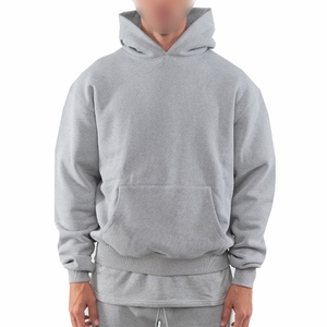 Sudadera con capucha de algodón de gran tamaño para hombre, jersey de felpa francesa pesado personalizado con hombro caído, sudaderas de algodón 100% - Product Image 2