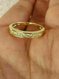 Anillo de Eternidad de Plata 925 con Diamante Moissanita Real de Corte Redondo de 2 Quilates - Product Image 4