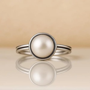 Premium Quality Dainty and Elegant Pearl <b>Ring</b> Minimalist Bridal Jewellery for Special Occasions or Romantic Gifts at Good Price - Product Image 1
