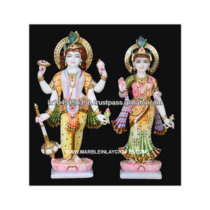 Vishnu – fabrication de Statue lxmi faite à la main, pierre brillante de haute qualité, finition polie et dotée d'une idole Durable - Product Image 1