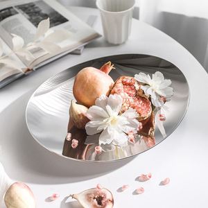 Bol à salade et à fruits en acier inoxydable de luxe écologique personnalisé en gros, bol à noix fait à la main pour les fêtes - Product Image 4