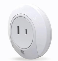 Sensor de luz nocturna LED Iluminación Cargador USB PortA + C UE EE. UU. Enchufe Lámpara Habitación Dormitorio Decoración Luces