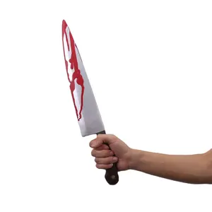 할로윈 공포 피 묻은 무기 Machete PU 현실적인 칼 의상 소품 할로윈 유령의 집 파티 용품 플라스틱 칼