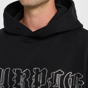 High Quality Men's Customize Clothing Streetwear Hip Hop <b>Rhinestone</b> Hoodie Latest Design Men <b>Rhinestone</b> <b>Hoodies</b> - Product Image 5