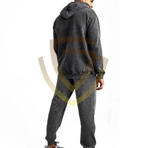 Wholesale Men's Plus Size <b>Thermal</b> Sweat Suit Set Customizable Design with Logo Print Hoodie and <b>Pants</b> for Winter - Product Image 6