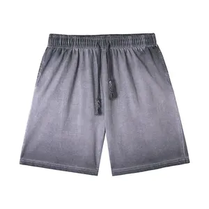 Custom Sun Faded Design Sports <b>Shorts</b> Custom Logo Distressed Cotton Sweat <b>Shorts</b> Acid Wash <b>Shorts</b> for <b>Men</b> - Product Image 3