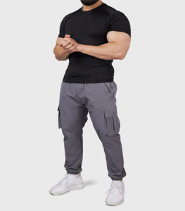 เสื้อยืดแบบรัดกล้ามเนื้อสำหรับผู้ชายป้องกันกลิ่นดูดความชื้นเสื้อยืดออกกำลังกายสำหรับผู้ชาย - Product Image 2