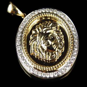 Hip Hop de lujo S925 plata Iced Out Moissanite diamante redondo Hip Hop joyería colgante para hombres - Product Image 1