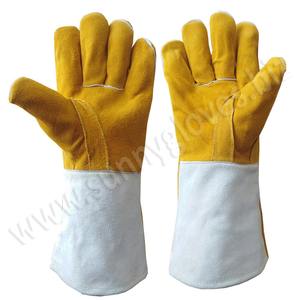 Guantes de Soldadura con Logotipo Personalizado, Guantes de Cuero para Hombre y Mujer, Protección Laboral de Alta Calidad, Mejores Guantes de Soldadura de Alta Seguridad - Product Image 4