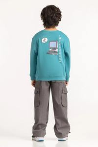 Sweatshirts pour enfants imprimés sur le thème du sport pour garçons Pulls en coton de style athlétique confortables pour un usage quotidien - Product Image 4