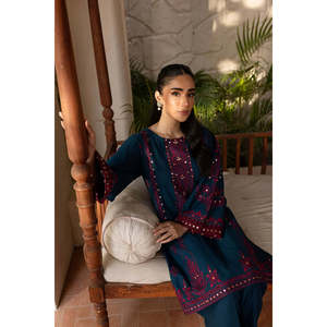 Bohemian <b>Sequin</b> Embroidered <b>Top</b> & Trouser Set for Spring-Summer-BIC-3461 - Product Image 3