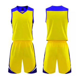 Tenues de basket-ball personnalisées internationales pour adultes, respirantes, réversibles, ensemble short et maillot, polyester à transfert thermique, grandes tailles - Product Image 2