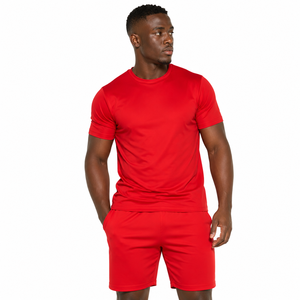 Men's Summer Anti-Pilling Crew Neck T-Shirt Shorts <b>Set</b> Casual Two-Piece Jogging Suit Breathable Short Sleeve Tee Streetwear - Product Image 1