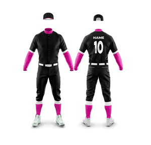 Tenues de sport respirantes pour adultes, baseball et softball, design personnalisé de haute qualité, transfert thermique, couleurs vives, 100 % polyester - Product Image 4