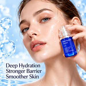 Ampoule faciale au peptide bleu OEM sous marque privée 50ml – Soin hydratant pour le visage et les lèvres – Emballage personnalisé avec logo – Vente en gros - Product Image 2