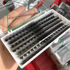 Extensiones de Pestañas Profesionales de Pelo Sintético 18D de Alta Calidad Hechas a Mano por Fabricante Asiático, Color Negro Natural - Product Image 5