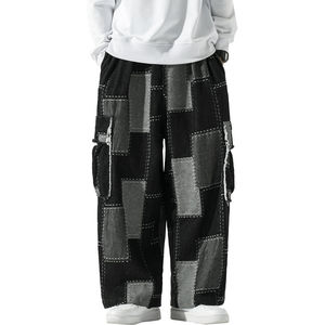 Nuevos Jeans Holgados para Hombre, Estilo Hip Hop, Pantalones Vaqueros de Pierna Ancha, Ajuste Holgado, Ropa Casual de Calle, Logotipo Frontal OEM - Product Image 1