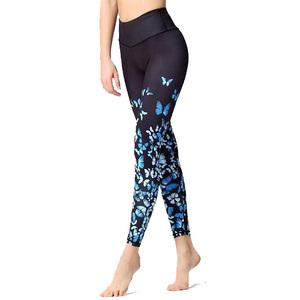 2025 <b>Hot</b> Selling High Quality Mid-Waist Knitted Women Yoga Tights Jogging Gym Wear Breathable Anti-Bacterial Custom Printing - Product Image 4