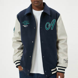 Look atractivo Venta en línea School & University Varsity Chaqueta de béisbol Chaqueta de letras bordada ligera de calidad fina - Product Image 4