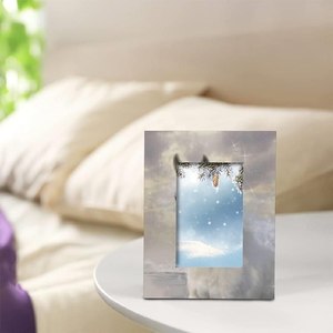 Cadre photo en résine personnalisable, fait main, écologique, décoration de table unique pour mariage, luxe indien, logo personnalisé - Product Image 2