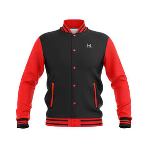 Chaqueta Universitaria de Béisbol Vintage Personalizada para Hombre, Chaqueta Bomber Casual con Parches de Cuero, Bordado, Botones, Hecha de Tela de Lana Tejida - Product Image 5