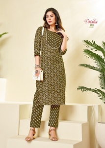 Pantalon Kurti en coton imprimé pour femmes, disponible au prix de gros depuis l'Inde, fourniture d'usine en gros - Product Image 3
