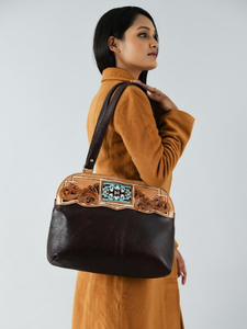 Pelo de piel de vaca real en cuero Capacidad Bolso de diseñador Bolsos de hombro para mujer con material y diseño de alta calidad - Product Image 5