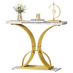 โต๊ะข้างทรงสี่เหลี่ยมผืนผ้าโต๊ะด้านข้างทำจากโลหะและหินอ่อนใช้สำหรับห้องนั่งเล่นโฮมออฟฟิศในราคาที่ดี - Product Image 3