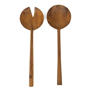 Meilleure vente à la main prix de gros serveur de salade de mariage en bois argenté brillant lot de 2 pour la maison hôtels et restaurants - Product Image 3
