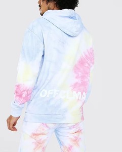 Conjunto de Sudadera con Capucha y Pantalones Deportivos Tie Dye Pastel para Hombre, Conjunto de Dos Piezas, Ropa Casual de Calle, Ropa de Estar Suave y Moderna - Product Image 5