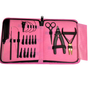 Kit de pinces micro-link en acier inoxydable de qualité chirurgicale, petit ciseau, logo et couleur/taille personnalisés, outils d'extension de cheveux - Product Image 3