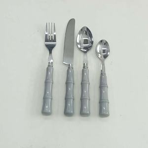 New Silver Polished Flat Handle Cutlery Set <b>Kitchen</b> <b>Accessories</b> and Dining Collections Spoon Fork & Knife Shine Cutlery Set - Product Image 2