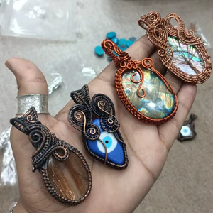 HERMOSO collar con colgante de cobre con envoltura de alambre de árbol de la vida diseñador único hecho a mano para amantes de la naturaleza todos los tamaños disponibles regalo - Product Image 1