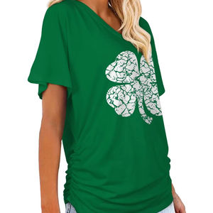 Dernière qualité 100% Poly col en v T-Shirts pour femmes grande taille dames marque plaine Blouses et chemises - Product Image 1