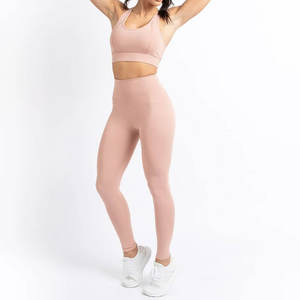 Nuevo conjunto de Yoga con estampado de 2 piezas al por mayor para mujer, sujetador y mallas deportivos sin costuras de talla grande para ropa deportiva de gimnasio - Product Image 1